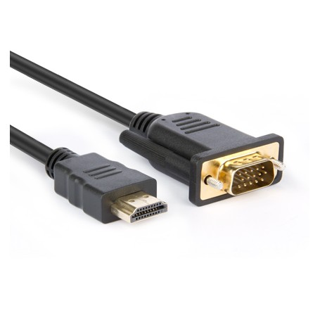 Hamlet XVCHDM-VGA180 cavo e adattatore video 1,8 m HDMI tipo A (Standard) VGA (D-Sub) Nero (XVCHDM-VGA180)