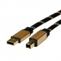 ROLINE 11.02.8805 cavo USB 4,5 m USB 2.0 USB A USB B Nero, Oro (RO11.02.8805)