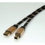 ROLINE 11.02.8805 cavo USB 4,5 m USB 2.0 USB A USB B Nero, Oro (RO11.02.8805)