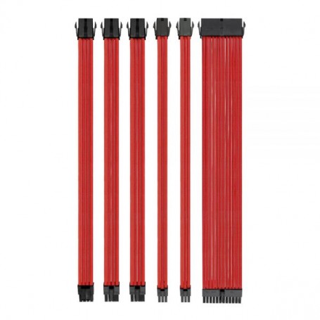 KIT CAVI SLEEVED ROSSO IN NYLON PER ALIMENTATORI PC CON PIEDINI (CB0520PW-D1R100)
