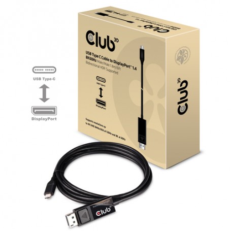 CLUB3D cac-1557 USB C Displayport 1.4 Nero (CAC-1557)