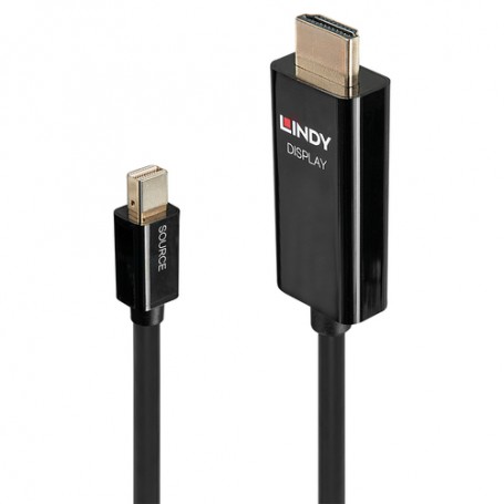 Lindy 40912 cavo e adattatore video 2 m Mini DisplayPort HDMI tipo A (Standard) Nero (40912-LND)