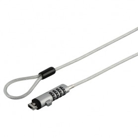 Hama 00054117 cavo di sicurezza Argento, Trasparente 1,8 m (HA7654117)