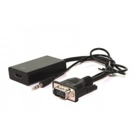 Nilox NX080200128 cavo e adattatore video 0,15 m VGA (D-Sub) + 3.5mm HDMI Nero (NX080200128)