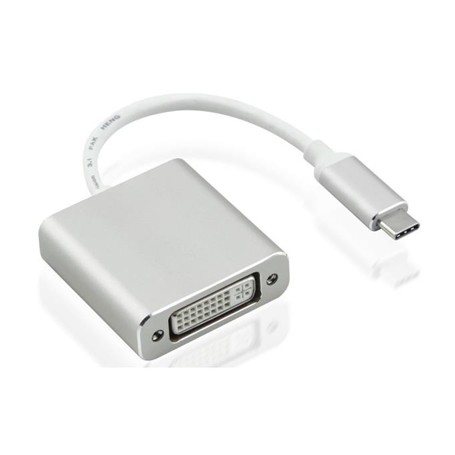 Nilox USB Type-C - DVI-I M/F adattatore grafico USB Argento (NX080200124)