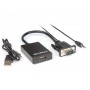 Hamlet XVAVGA-HDMA cavo e adattatore video VGA (D-Sub) HDMI tipo A (Standard) Nero (XVAVGA-HDMA)