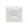 Digitus Scatola di derivazione vuota per modulo Keystone, telaio 80 x 80 mm + piastra centrale 50 x 50 mm (DN-93801-1)
