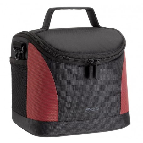 Rivacase 7228 Borsa da spalla Nero, Rosso (7228NE/RO-RC)