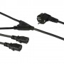StarTech.com PXT101YEU2M cavo di alimentazione Nero 2 m CEE7/7 2 x Attacco C13 (PXT101YEU2M)