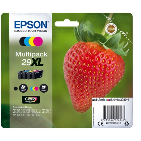 Epson Strawberry Multipack Fragole 4 colori Inchiostri Claria Home 29XL (C13T29964012)