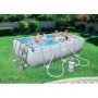 Bestway Power Steel 56442 piscina fuori terra Piscina con bordi Piscina rettangolare 6478 L Blu, Grigio (56442)