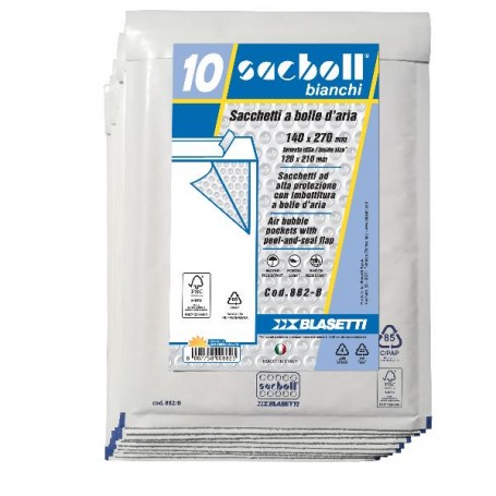 CF10 SACCO IMBOT/BIANCO 14X27CM (0882)