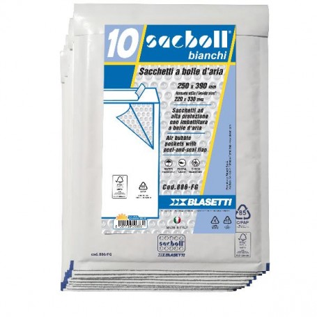 CF10 SACCO IMBOT/BIANCO 25X39CM (0886)