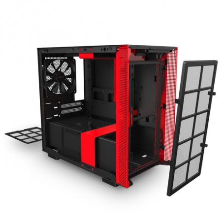 NZXT H210 Mini Tower Nero, Rosso (CA-H210B-BR)