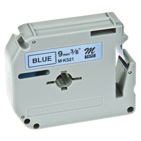 Brother M-K521BZ nastro per etichettatrice Nero su blu (MK521BZ)