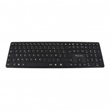 V7 Tastiera Bluetooth KW550FRBT da 2,4 GHZ a due modalità, AZERTY francese - Nero (KW550FRBT)