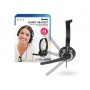 Hamlet Smart Headset cuffia per computer con microfono regolabile connesione jack 3.5mm (HHEADMJK)