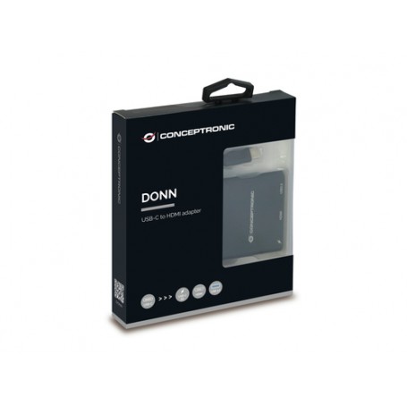 Conceptronic DONN01B hub di interfaccia USB 3.2 Gen 1 (3.1 Gen 1) Type-C 5000 Mbit/s Nero (DONN01B)