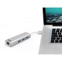 Hamlet XHUB330LAN hub di interfaccia USB 3.2 Gen 1 (3.1 Gen 1) Type-A 5000 Mbit/s Argento (XHUB330LAN)