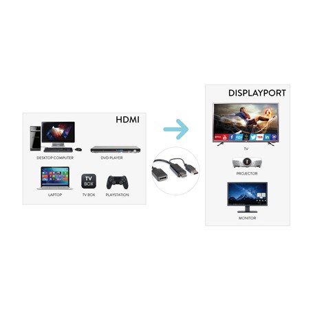 Hamlet VAHDM-DPA HDMI tipo A (Standard) DisplayPort Nero (XVAHDM-DPA)