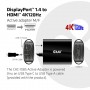 CLUB3D CAC-1085 adattatore per inversione del genere dei cavi Displayport 1.4 HDMI™2.1 Nero (CAC-1085)