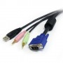 StarTech.com Cavo switch KVM VGA USB 4 in 1 da 1,8 m con audio e microfono (USBVGA4N1A6)