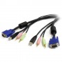 StarTech.com Cavo switch KVM VGA USB 4 in 1 da 1,8 m con audio e microfono (USBVGA4N1A6)