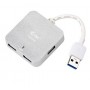 i-tec Metal U3HUBMETAL402 hub di interfaccia 5000 Mbit/s Argento (U3HUBMETAL402)