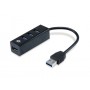 Conceptronic HUBBIES04B hub di interfaccia USB 3.2 Gen 1 (3.1 Gen 1) Type-A 5000 Mbit/s Nero (HUBBIES04B)