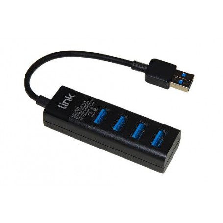 LINK HUB 4 PORTE USB 3.0 CON CAVO CM 15 (LKHUB304)