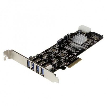 StarTech.com Adattatore scheda SuperSpeed USB 3.0 con 4 porte PCI Express (PCIe) con 2 canali da 5 Gbps dedicati - (PEXUSB3S42V)
