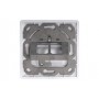 Digitus Scatola di derivazione vuota per modulo Keystone, telaio 80 x 80 mm + piastra centrale 50 x 50 mm (DN-93801-1)