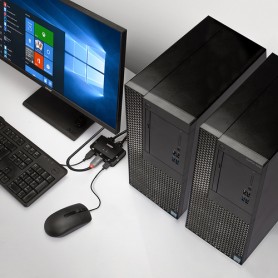 Lindy 42344 switch per keyboard-video-mouse (kvm) Montaggio rack Nero (42344)