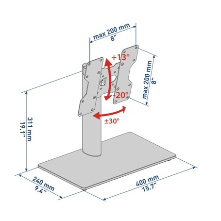 Meliconi Stand 200 101,6 cm (40") Nero (480808)