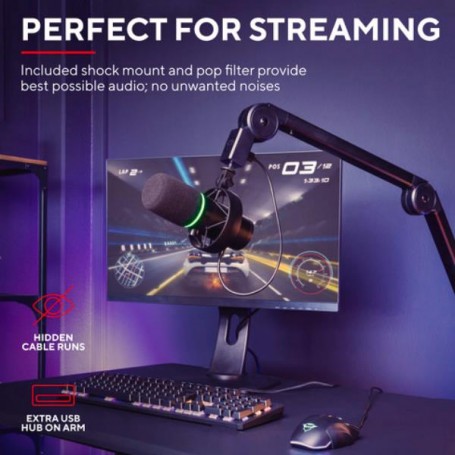 GXT 255+ ONYX MICROPHONE & ARM (24354)