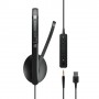 EPOS | SENNHEISER ADAPT 165 USB II Cuffia Padiglione auricolare Connettore 3.5 mm USB tipo A Nero (1000916)