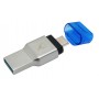 Kingston Technology MobileLite Duo 3C lettore di schede USB 3.2 Gen 1 (3.1 Gen 1) Type-A/Type-C Blu, Argento (FCR-ML3C)