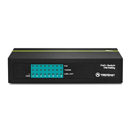 Trendnet TPE-TG80G switch di rete Supporto Power over Ethernet (PoE) Nero (TPE-TG80G)