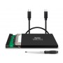 Hamlet Box esterno USB 3.1 Tyce-C per Hard Disk SATA 2,5 in alluminio (HXD25TCU31)