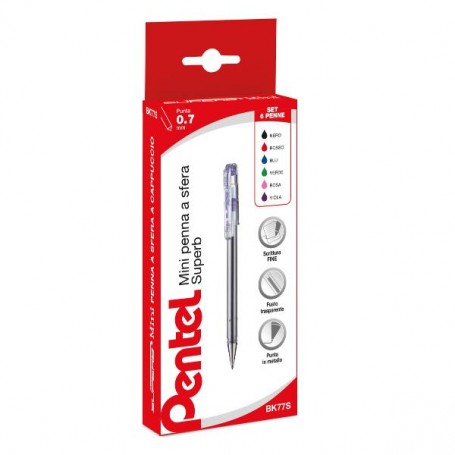 TASCHINA MINISUPERB 6PZ COL ASS 0.7 (0022284)