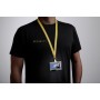 Durable Textile lanyard SOFT COLOUR Ochre tracolla Supporto per badge Metallo, Tessile Giallo (8127-135)