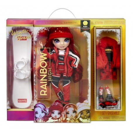 Rainbow High Winter Break Fashion Doll- Ruby Anderson (Red) (574286EUC)