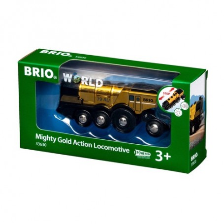 BRIO Goldene Batterielok mit Licht und Sound (33630)