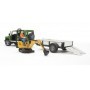 BRUDER Land Rover Defender with trailer, CAT and man (02593)