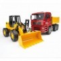 BRUDER Construction truck with articulated road loader (2752)