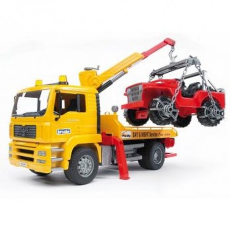 BRUDER MAN TGA Breakdown truck with cross country vehicle (2750)