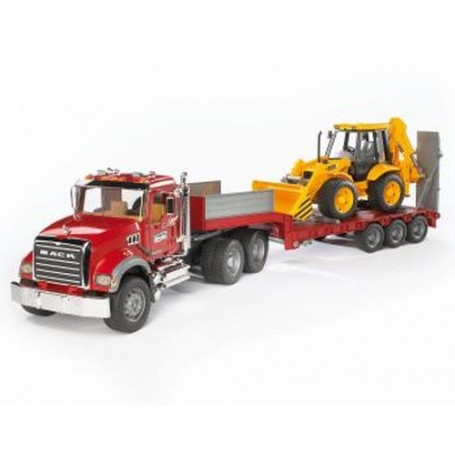 BRUDER MACK Granite Low loader and JCB 4CX (2813)