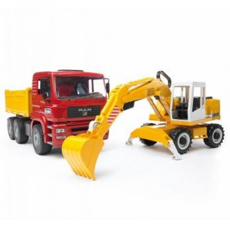 BRUDER MAN TGA Construction truck with Liebherr Excavator (2751)