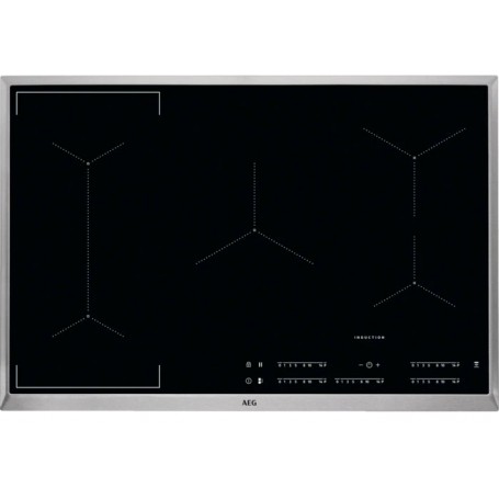 AEG IKE85441XB Piano cottura a induzione, vetroceramica, larghezza 80 cm, Hob²Hood, Nero (IKE85441XB_PROMO)