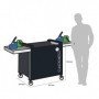 lockncharge Carrier 40 Carrello per la gestione dei dispositivi portatili Nero, Blu, Verde, Grigio (LNC10392)